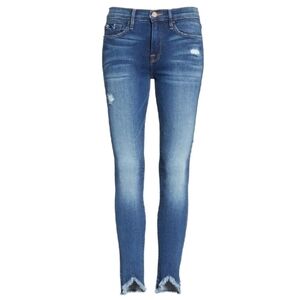 FRAME LE SKINNY DE JEANNE TRIANGLE HEM JEANS IN SEABRIGHT EXCLUSIVE size 27